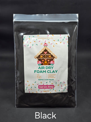 Buy black Air Dry Foam Clay - FIRM - 100g