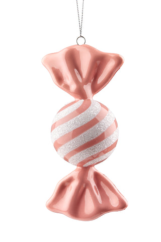 Pink & White Candy Ornament