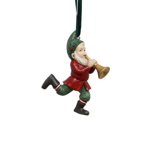Vintage Elf Playing Trumpet HO