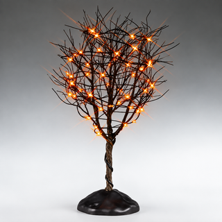Dry Tree with Orange Lights