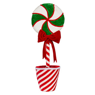 Candy Cane Topiary Pot