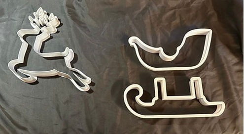 Sleigh & Reindeer Clay Cutter