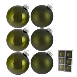 Glass Bauble - Olive