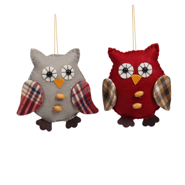Fabric Owl Ornament