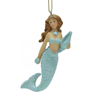 Aqua Mermaid with Conch HO