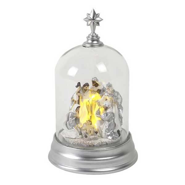 LED Nativity Cloche