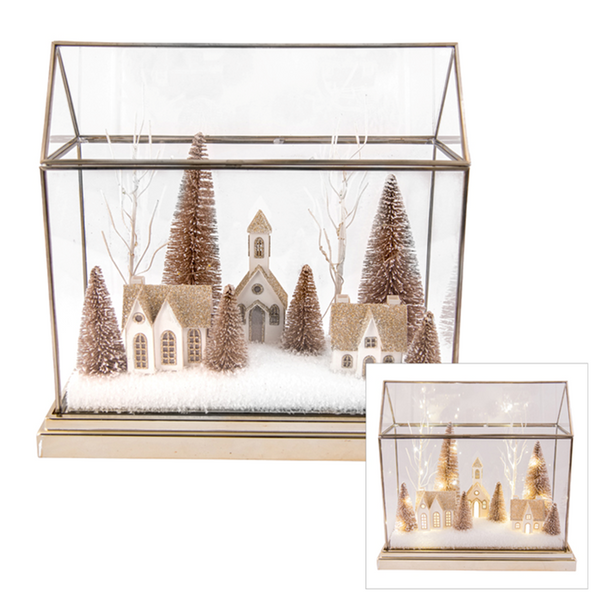 Acrylic House Scene Champagne
