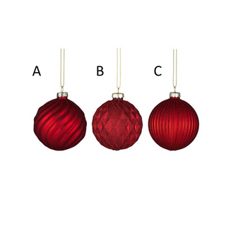 Bright Red Bauble Glass