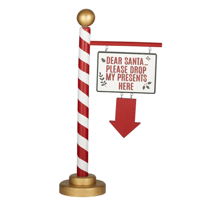 Santa Stop Sign | Mistletoe & Holly