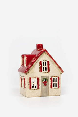 Alsace Tealight Cottage Cream with Shutters