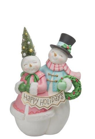 Vintage Snowman Couple