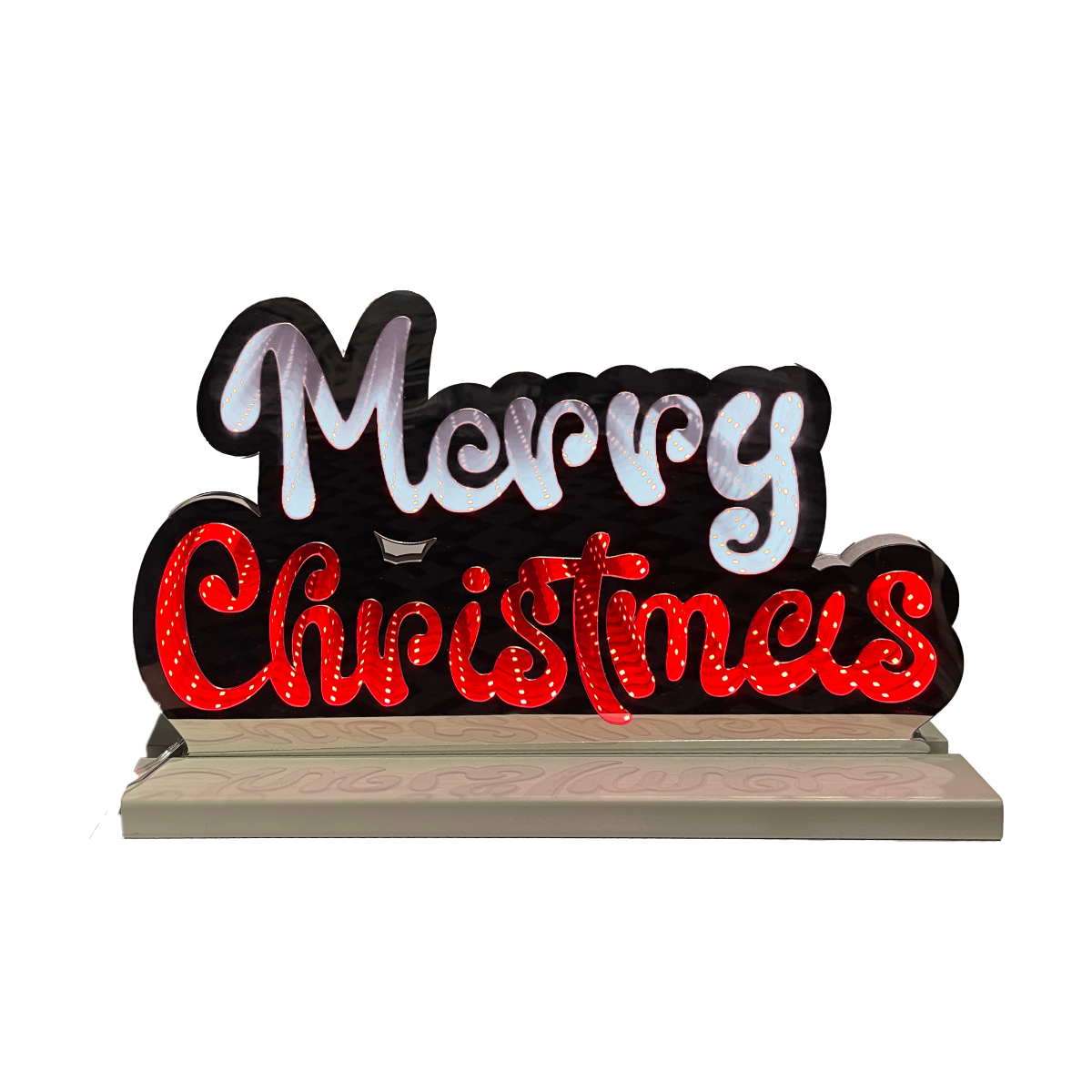 Infinity Merry Christmas Sign | Mistletoe & Holly