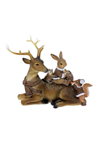 Sitting Reindeer with animals