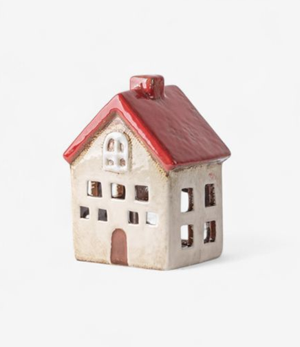 Alsace Tealight Villa Red White