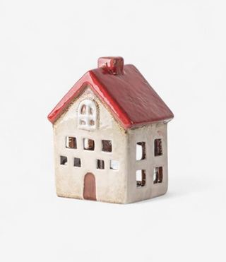Alsace Tealight Villa Red White