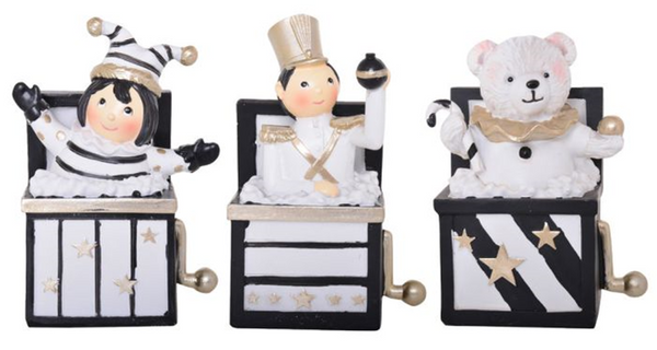 Black & White Christmas Box - S/3