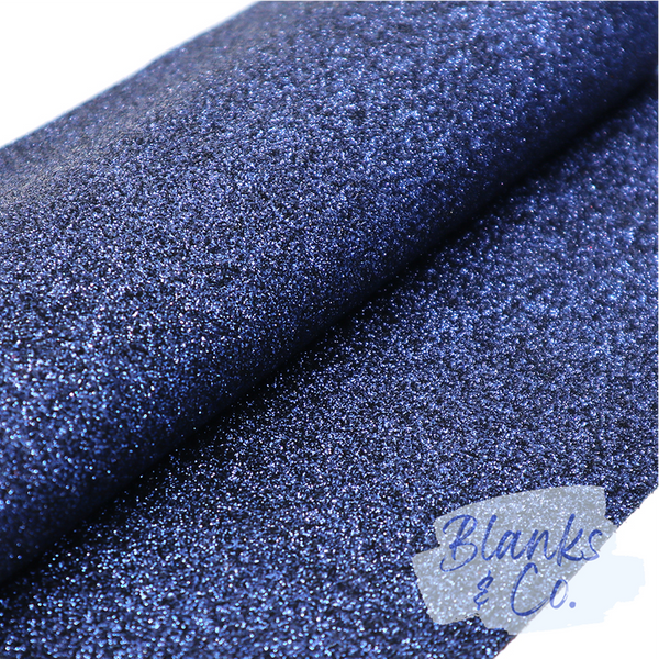 Glitter Faux Leather - Azure Blue (Superfine)