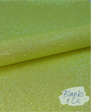 Glitter Faux Leather - Light Yellow (Superfine)