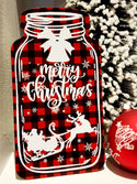 Christmas Sign - Wooden Mason Jar