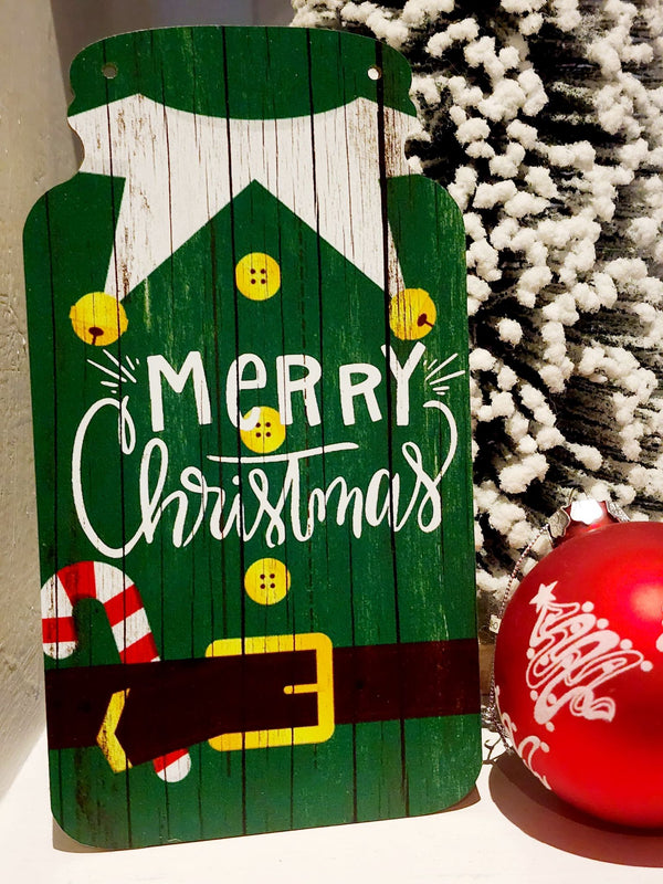 Christmas Sign - Wooden Mason Jar