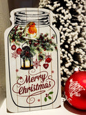 Christmas Sign - Wooden Mason Jar