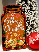 Christmas Sign - Wooden Mason Jar