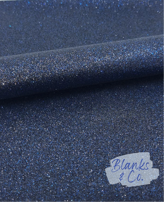Glitter Faux Leather - Navy (Superfine)