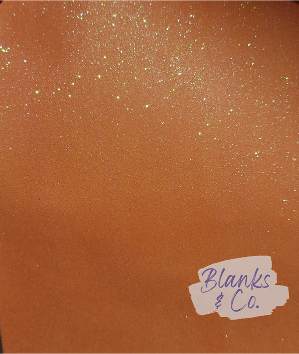 Glitter Faux Leather -Orange (Superfine)