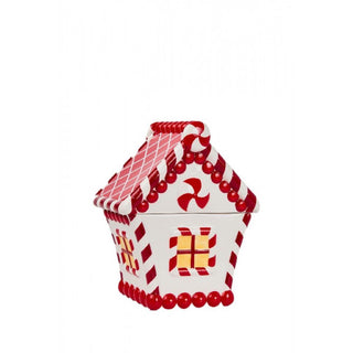 Red White Candy House Jar