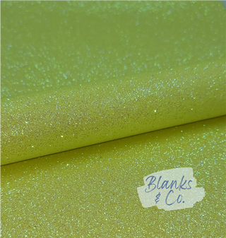 Glitter Faux Leather - Sunshine Yellow (Superfine)