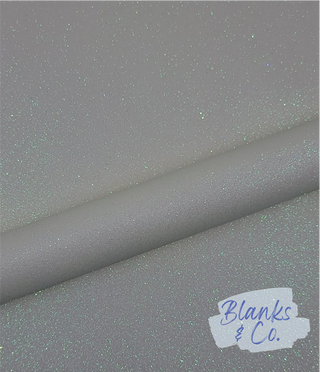 Glitter Faux Leather - White Green (Superfine)