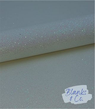 Glitter Faux Leather - White Pink (Superfine)