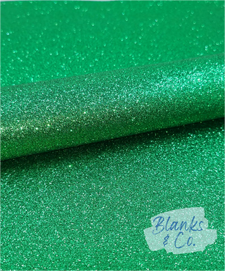 Glitter Faux Leather - Dark Green (Superfine)