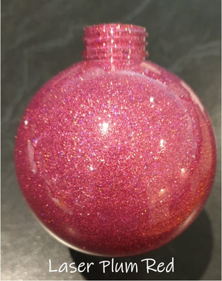 Buy laser-plum-red Baubles - Pre Glittered