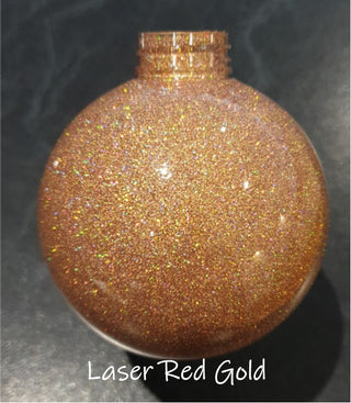 Buy laser-red-gold Baubles - Pre Glittered