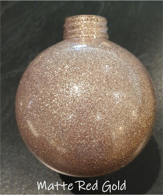 Buy matte-red-gold Baubles - Pre Glittered