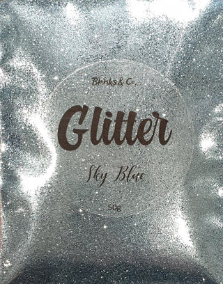 Buy sky-blue Metallic Glitter