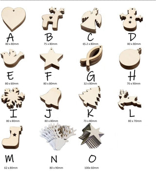 Wooden christmas ornaments